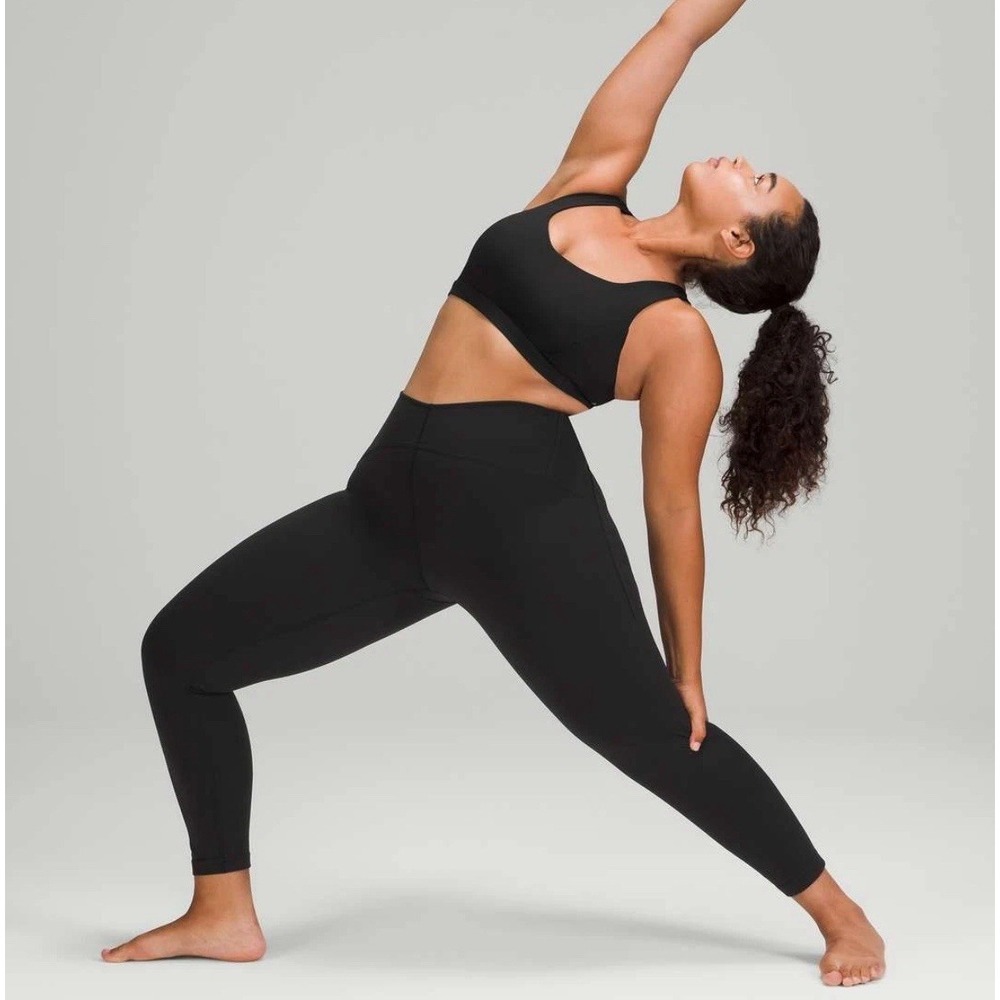 LULULEMON Black Instill High Rise Tight 25" Size 20/38x25 Yoga Running Nulu‎